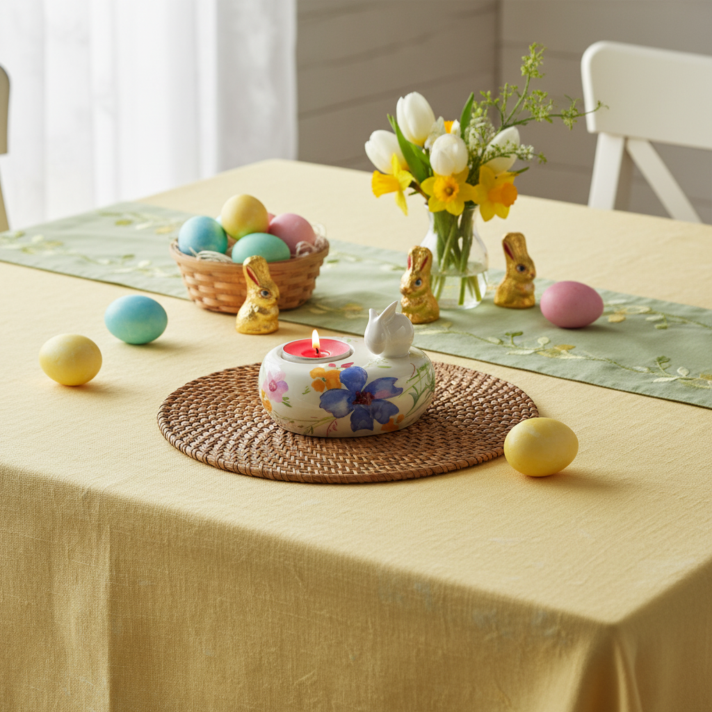 Villeroy & Boch Mariefleur Spring: Teelichthalter mit kleinem Hase