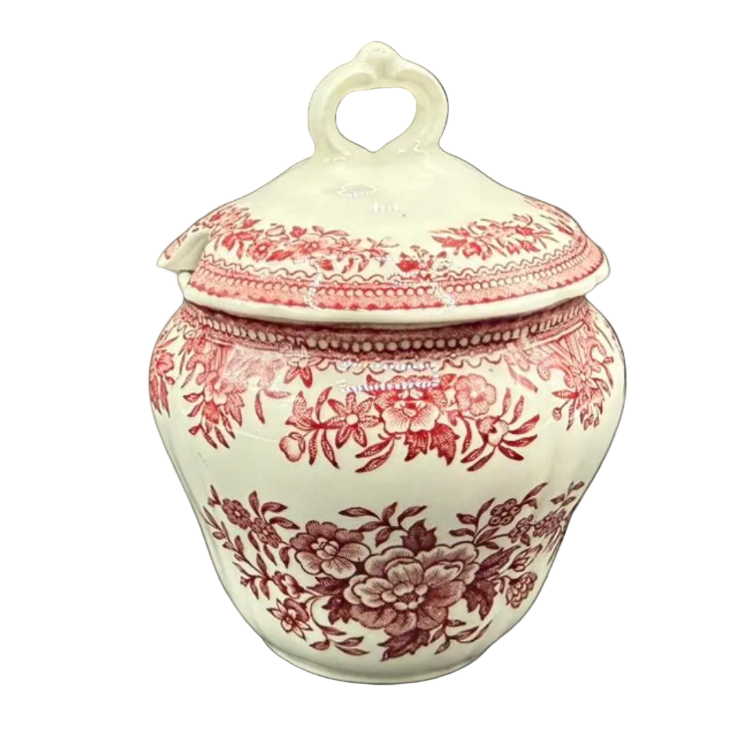 Villeroy & Boch Fasan rot: Senftopf / Senftöpfchen / Senfdose