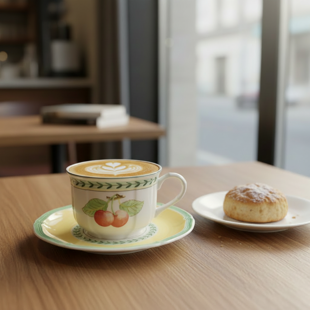 Villeroy & Boch French Garden: Jumbotasse / Frühstückstasse / Cappuccinotasse mit Unterteller