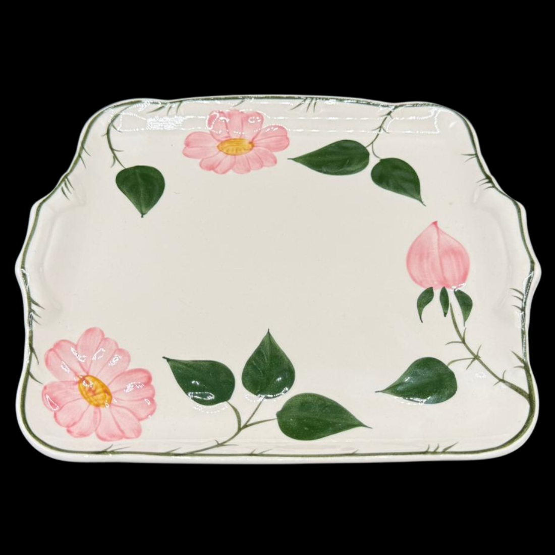 Villeroy & Boch Wildrose: Keksplatte / Gebäckplatte mit Griffen - neu