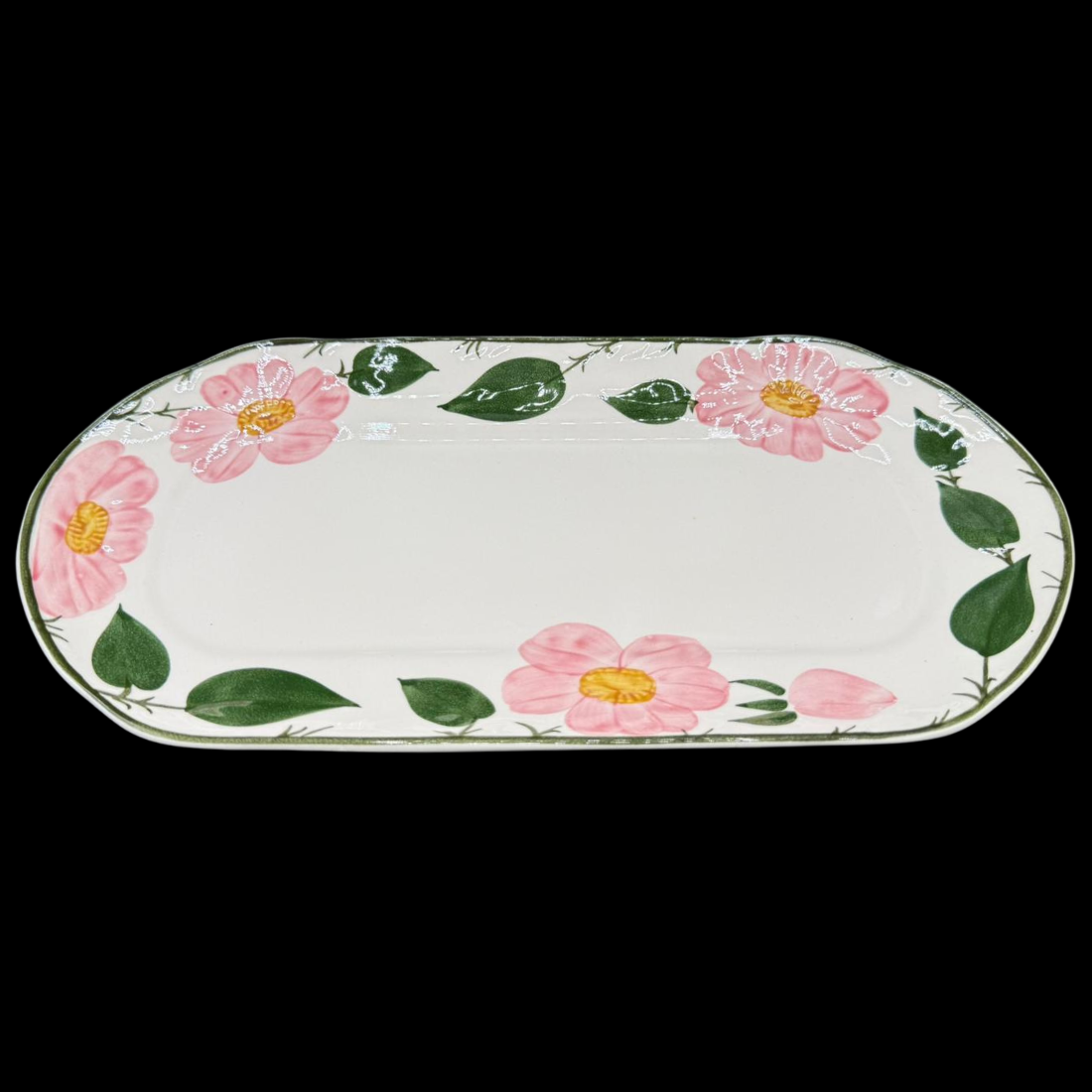 Villeroy & Boch Wildrose: Königskuchenplatte / Stollenplatte / längliche Platte