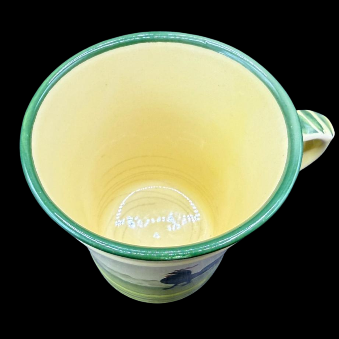 Zeller Keramik Hahn und Henne: Kaffeetasse / Kaffeebecher mit Unterteller - 8,5 cm (mit Mängeln)