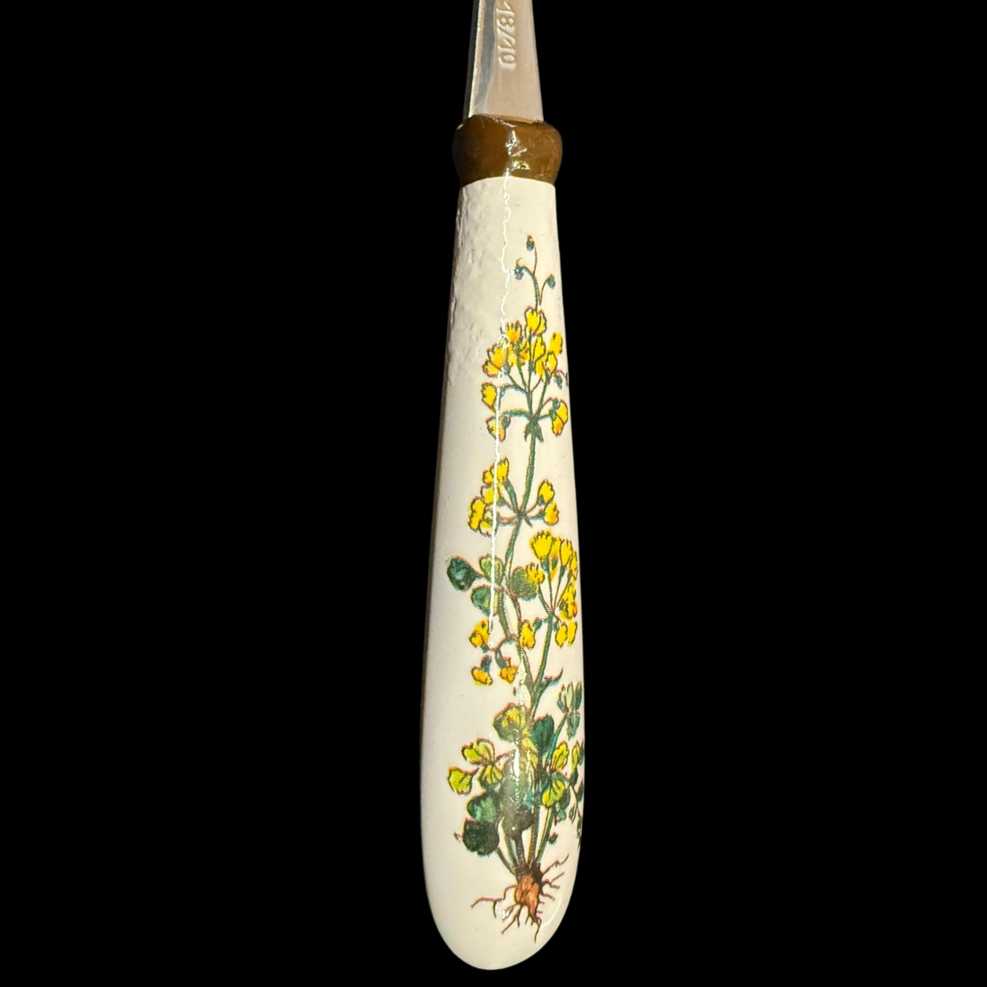 Villeroy & Boch Botanica: Kuchengabel / Gabel mit Porzellangriff - gelb (Besteck)