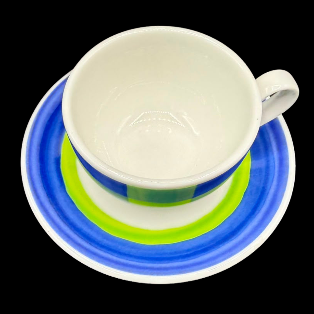 Rosenthal Casual: Mokkatasse / Espressotasse mit Unterteller - Pesto Stripes