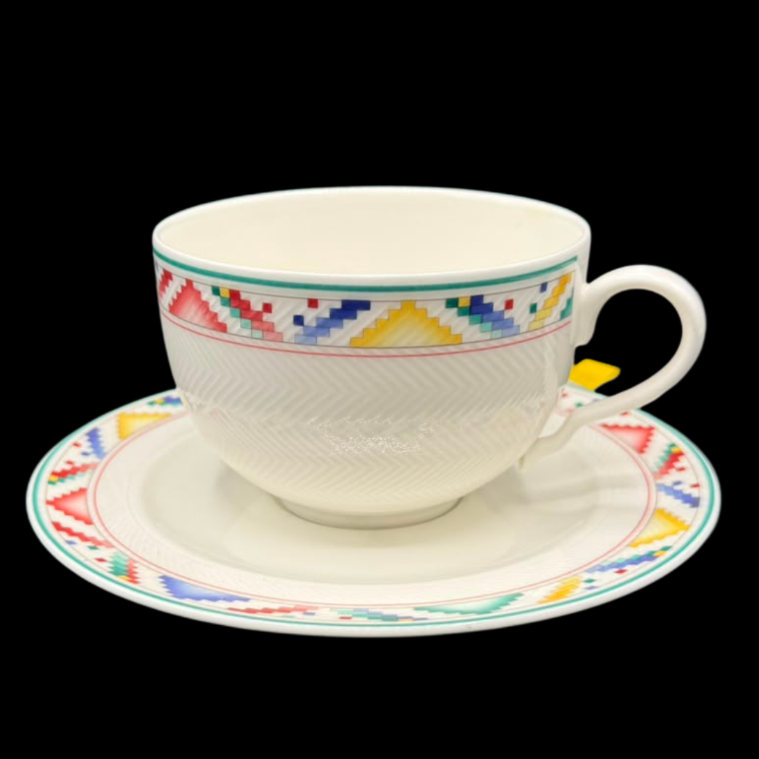 Villeroy & Boch Indian Look: Jumbotasse / Frühstückstasse / Cappuccinotasse mit Unterteller
