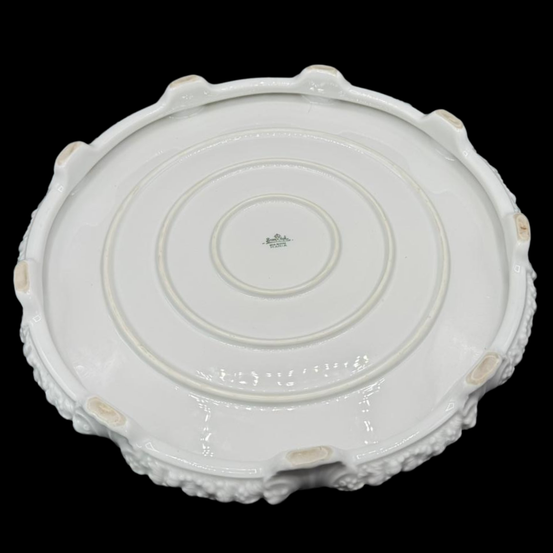 Rosenthal Maria Weiß: Tortenplatte / Kuchenplatte mit 9 Füßen - selten