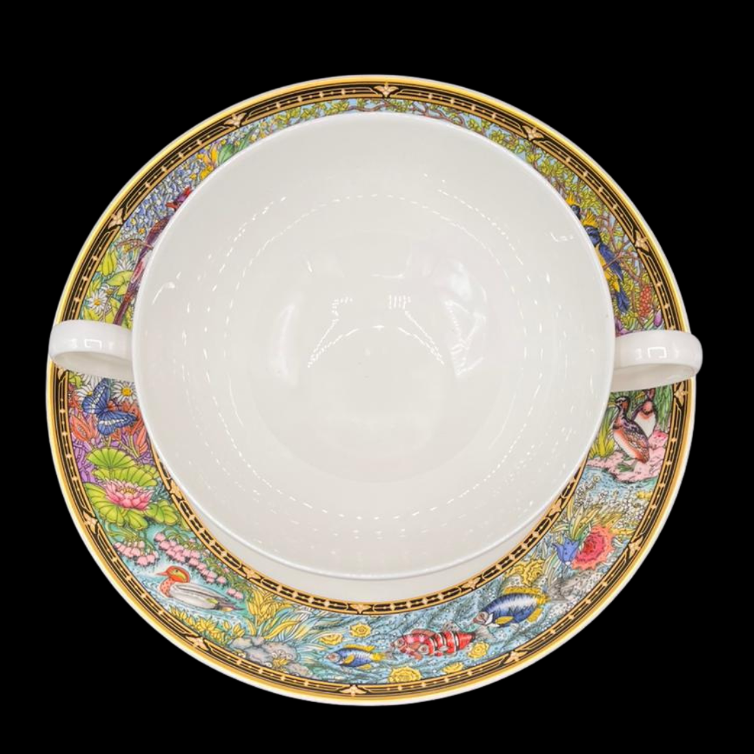 Villeroy & Boch Vie Sauvage: Suppentasse mit Unterteller - neu (15231319081284)