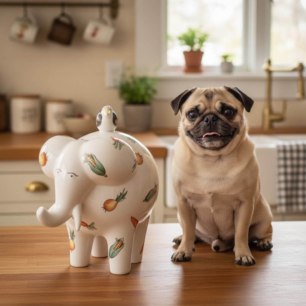 Villeroy & Boch A la ferme / Animal Park: Elefant, groß, mit Vogel - Jumbo