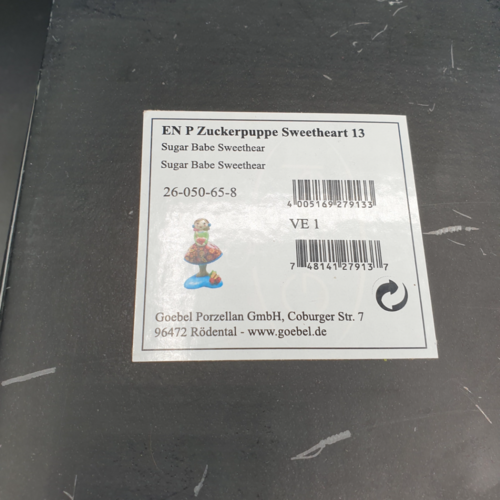 Goebel Porzellan: Figur Zuckerpuppe Sweetheart / Sugar Babe Sweetheart - OVP (7120929751177)