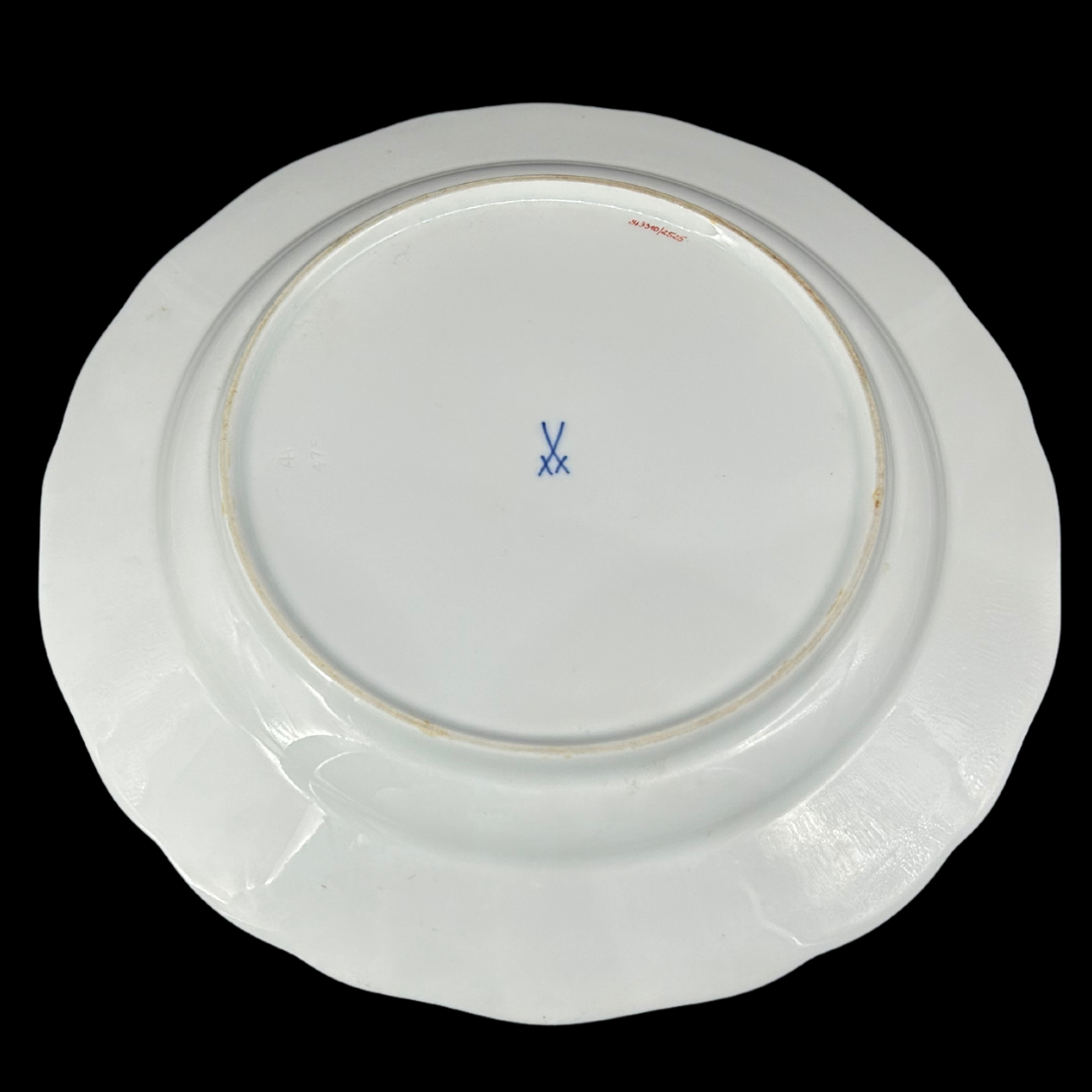 Meissen indisch grün reich: Seiseteller / flacher Teller (9600957776196)