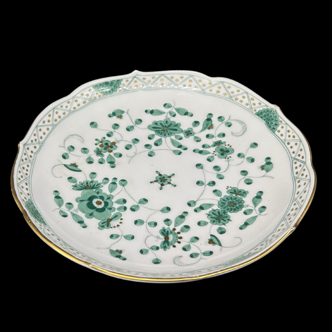 Meissen indisch grün reich: Desserttellerchen - Mängel (9600992936260)
