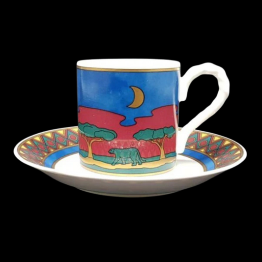 Villeroy & Boch Paloma Picasso Afrique: Mokkatasse / Tasse mit Unterteller (7120887808137)