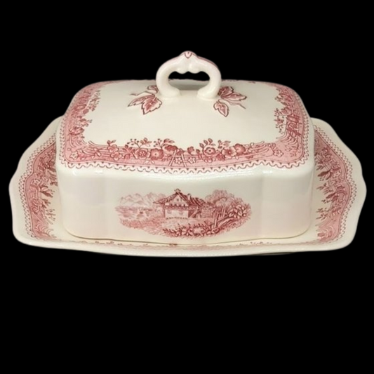 Villeroy & Boch Burgenland rot: Butterdose, zweiteilig (7120826925193)