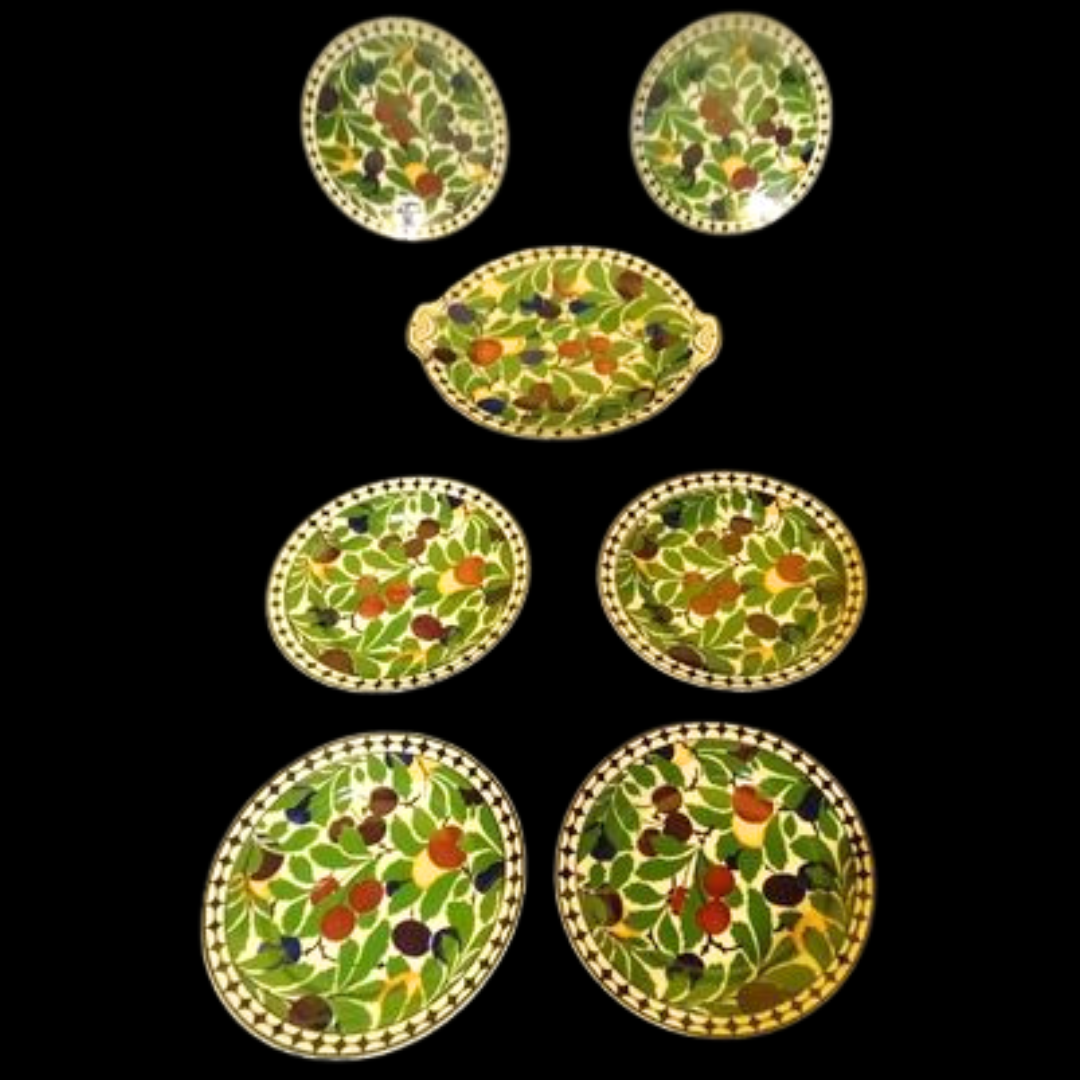 Villeroy & Boch Wallerfangen: Obstteller / Teller mit Pflaumendekor / Früchtedek (7120703553673)