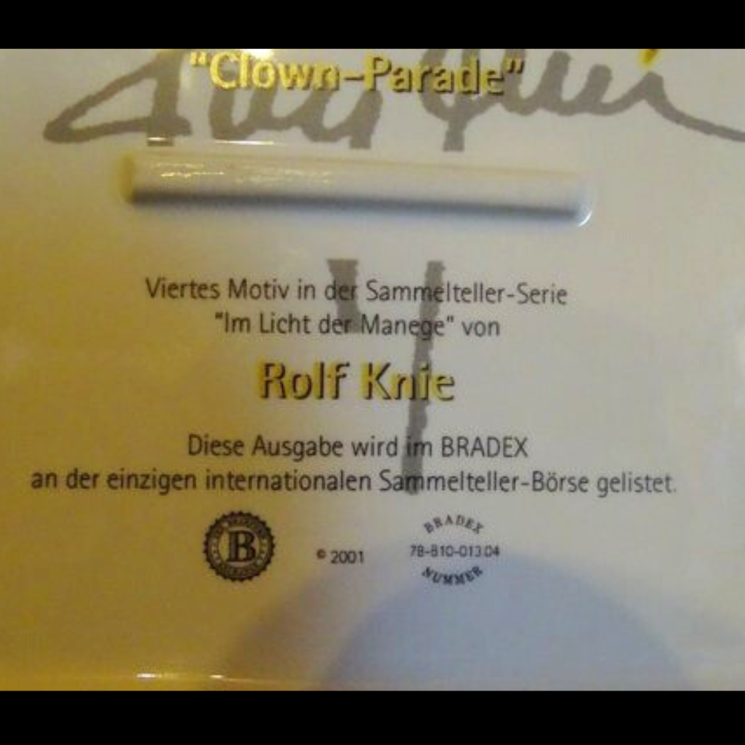 Villeroy & Boch Rolf Knie Zirkus: Schale, viereckig - sehr selten (7120716333193)