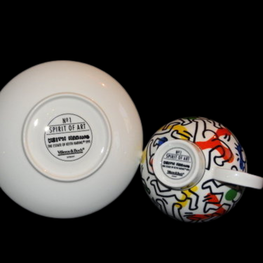 Villeroy & Boch Keith Haring Spirit of Art: Teetasse / Tasse mit Unterteller (7120814473353)
