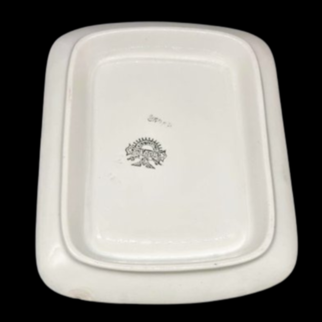 Villeroy & Boch Wallerfangen: Butterdose mit Pflaumendekor / Früchtedekor (7120703193225)