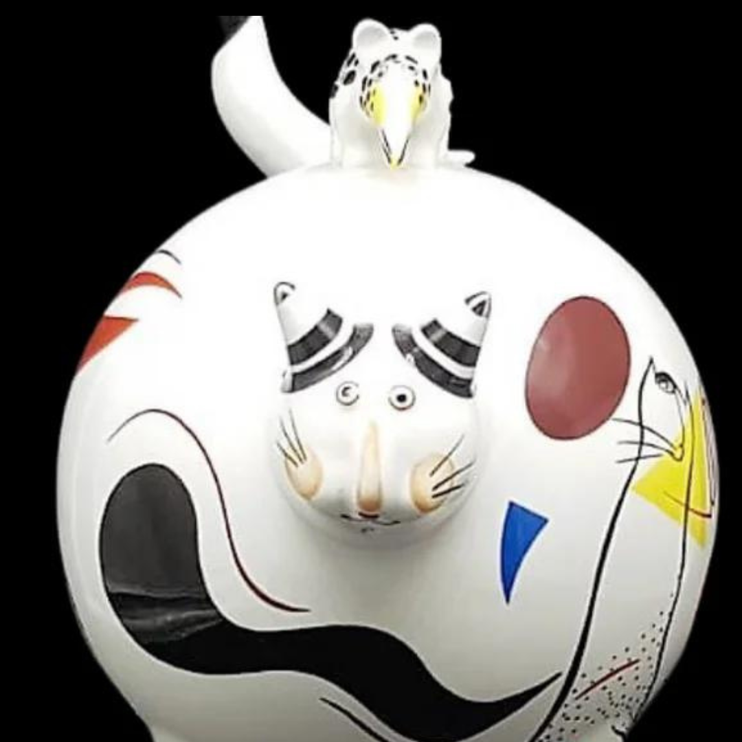 Villeroy & Boch Animal Park: Katze / Cat mit Maus, groß (7120751231113)