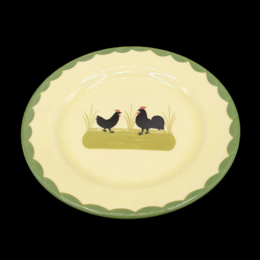 Zeller Keramik Hahn und Henne: Brotteller / kleiner Teller (7120785506441)