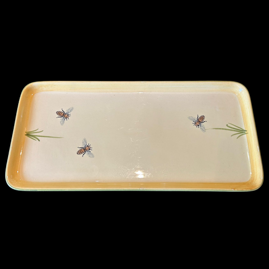 Zeller Keramik Biene: Königskuchenplatte / Stollenplatte / Kuchenplatte (9064163082564)