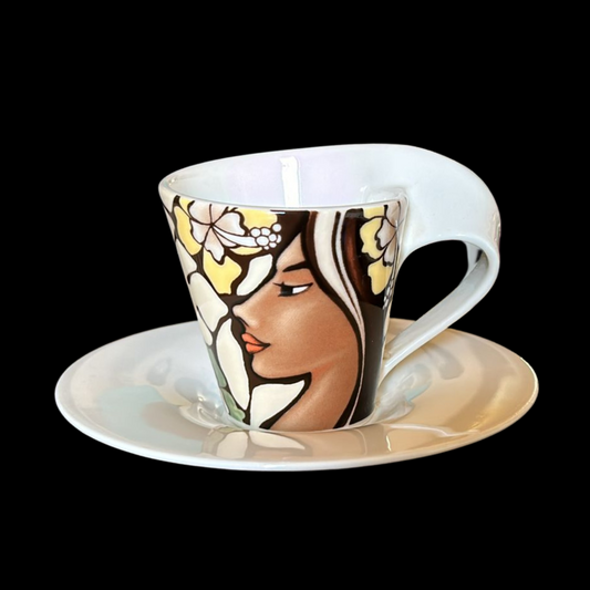 Villeroy & Boch New Wave: Mokkatasse mit Unterteller - Maya (9137399136580)