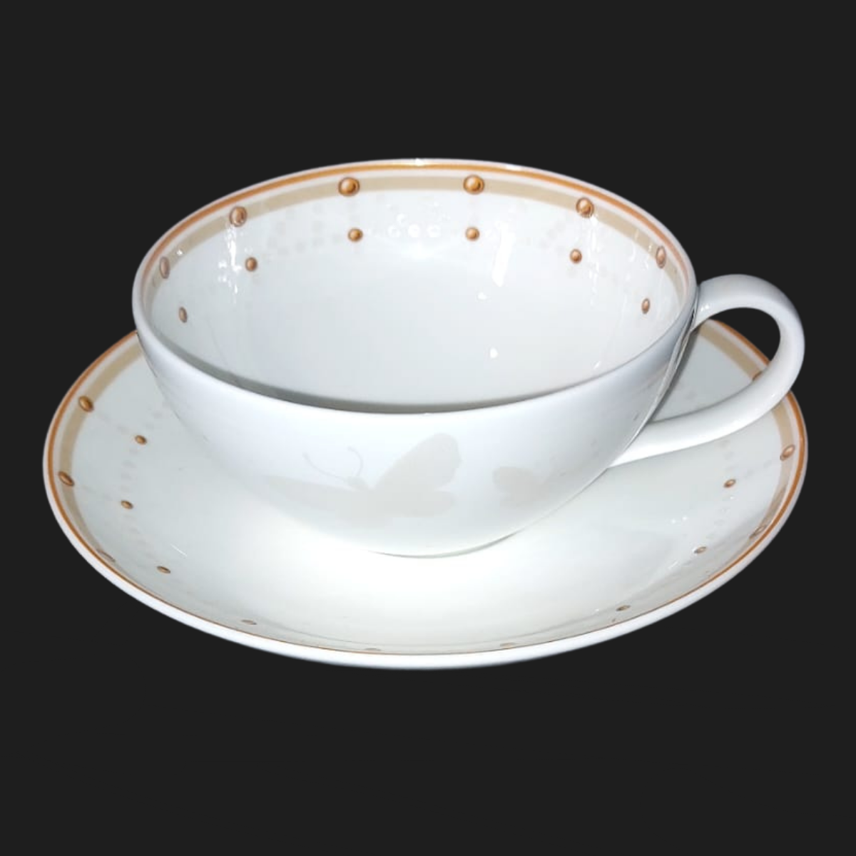 Villeroy & Boch Arden Lane: Teetasse / Tasse mit Unterteller (8972538544452)