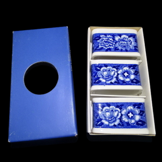Villeroy & Boch Rusticana blau: Serviettenringe im 3er Set (Originalverpackung)