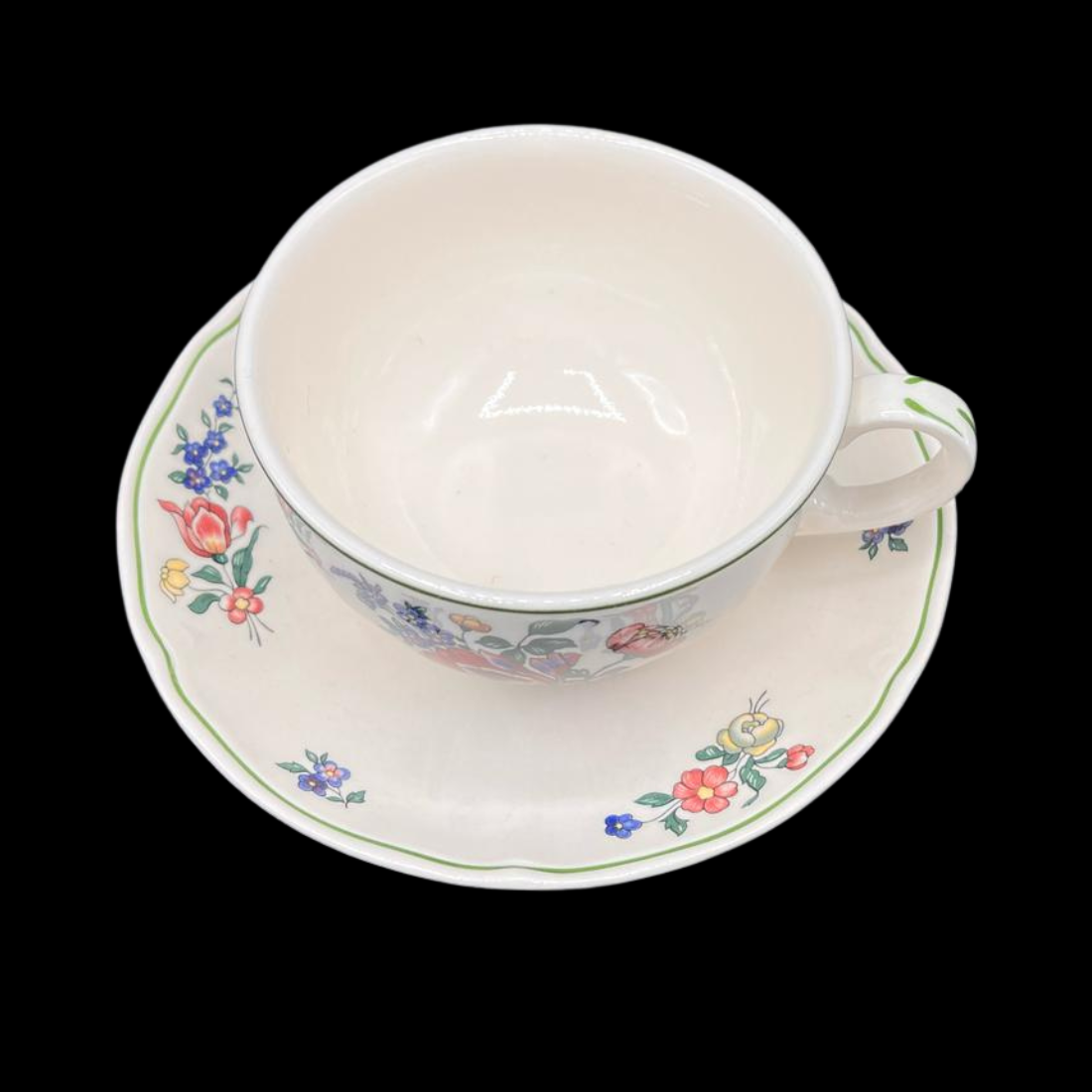 Villeroy & Boch Alt Strassburg: Teetasse / Tasse hoch mit Unterteller Tulpe (7120904093833)