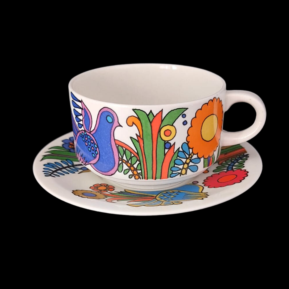 Villeroy & Boch Acapulco: Teetasse / Tasse mit Unterteller - 8,5 cm Dur / 5 cm Höhe (7120701325449)