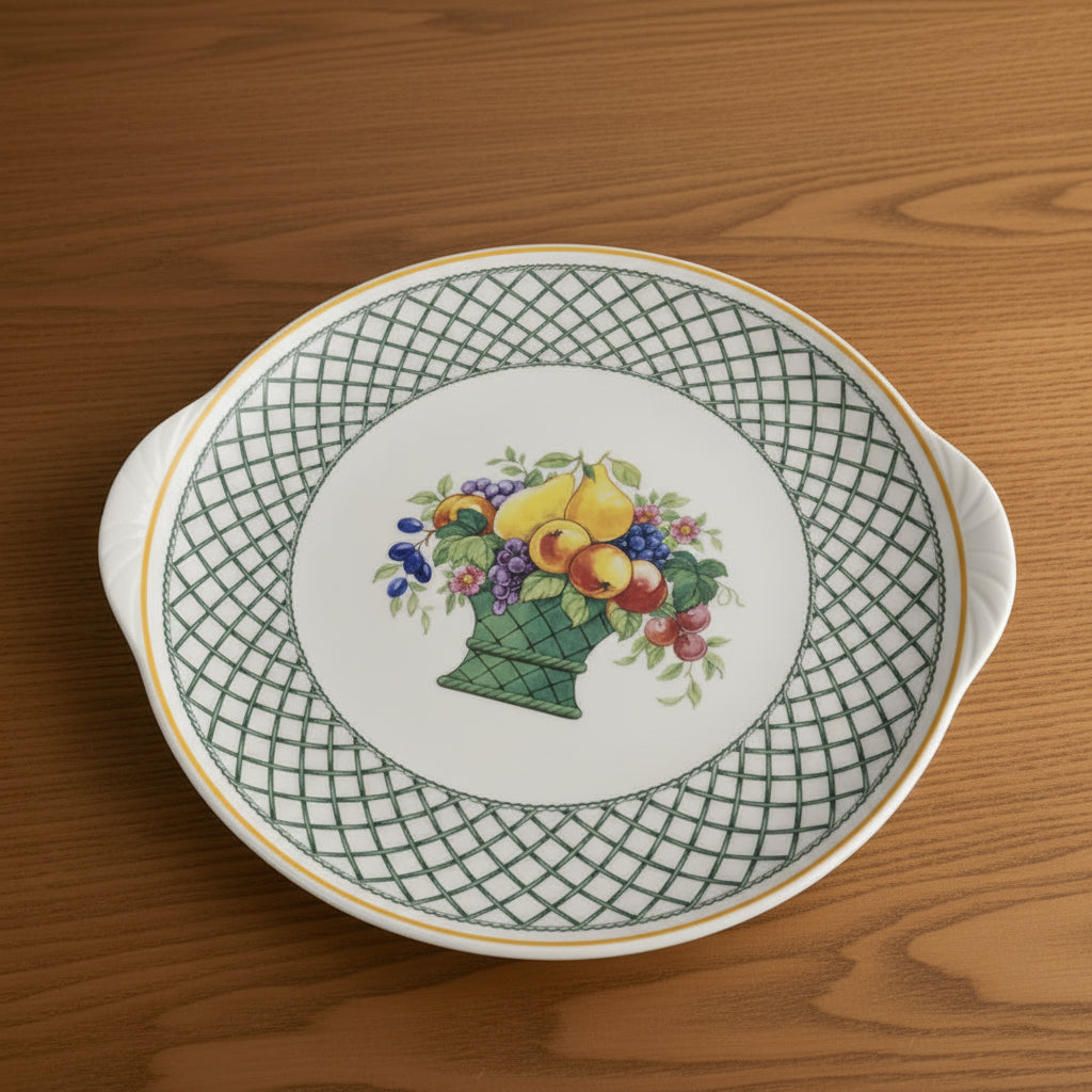 Villeroy & Boch Basket: Kuchenplatte / runde Platte mit Griffen