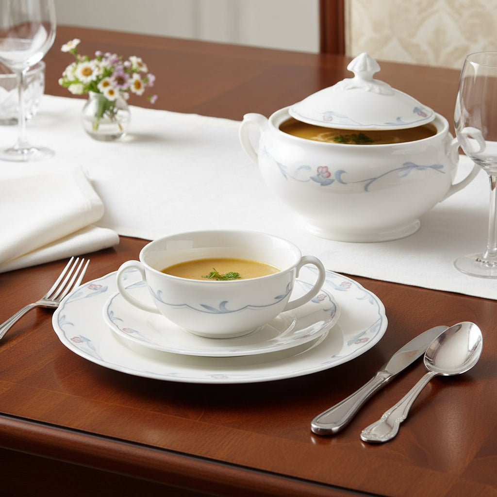 Villeroy & Boch Florina: Suppentasse mit Unterteller (8516815094084)