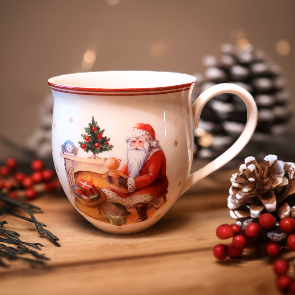 Villeroy & Boch Toys Delight: Kaffeebecher / Henkelbecher / Tasse Santa am Kamin - neu (14900635042116)