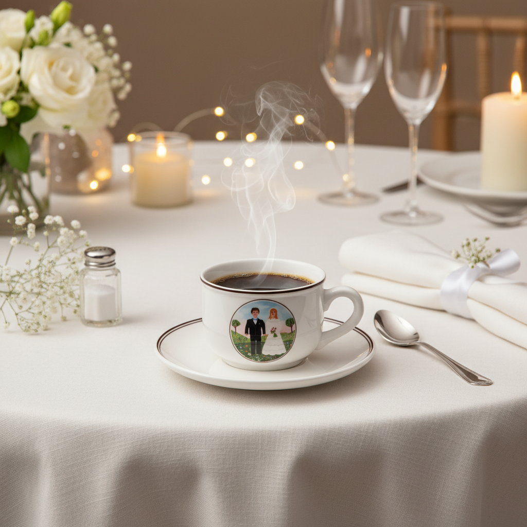 Villeroy & Boch Naif Wedding: Tasse / Teetasse / Kaffeetasse mit Unterteller Hochzeit - neuwertig