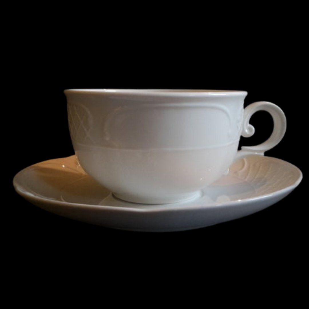 Villeroy & Boch Redoute weiß: Villeroy & Boch Redoute weiß: Jumbotasse / Frühstückstasse - neu