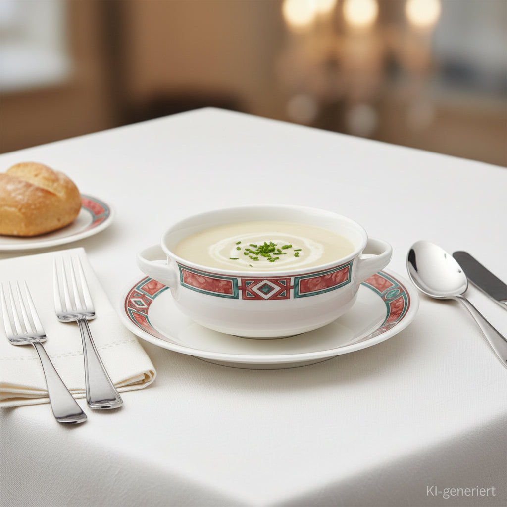 Villeroy & Boch Rialto: Suppentasse mit Unterteller - selten