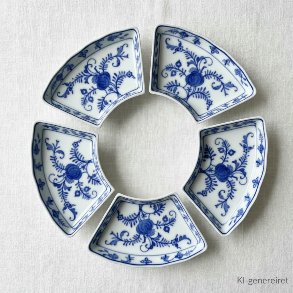 Villeroy & Boch Dresden Zwiebelmuster: Rondell / Servierschalen - 5 von 6 Teilen