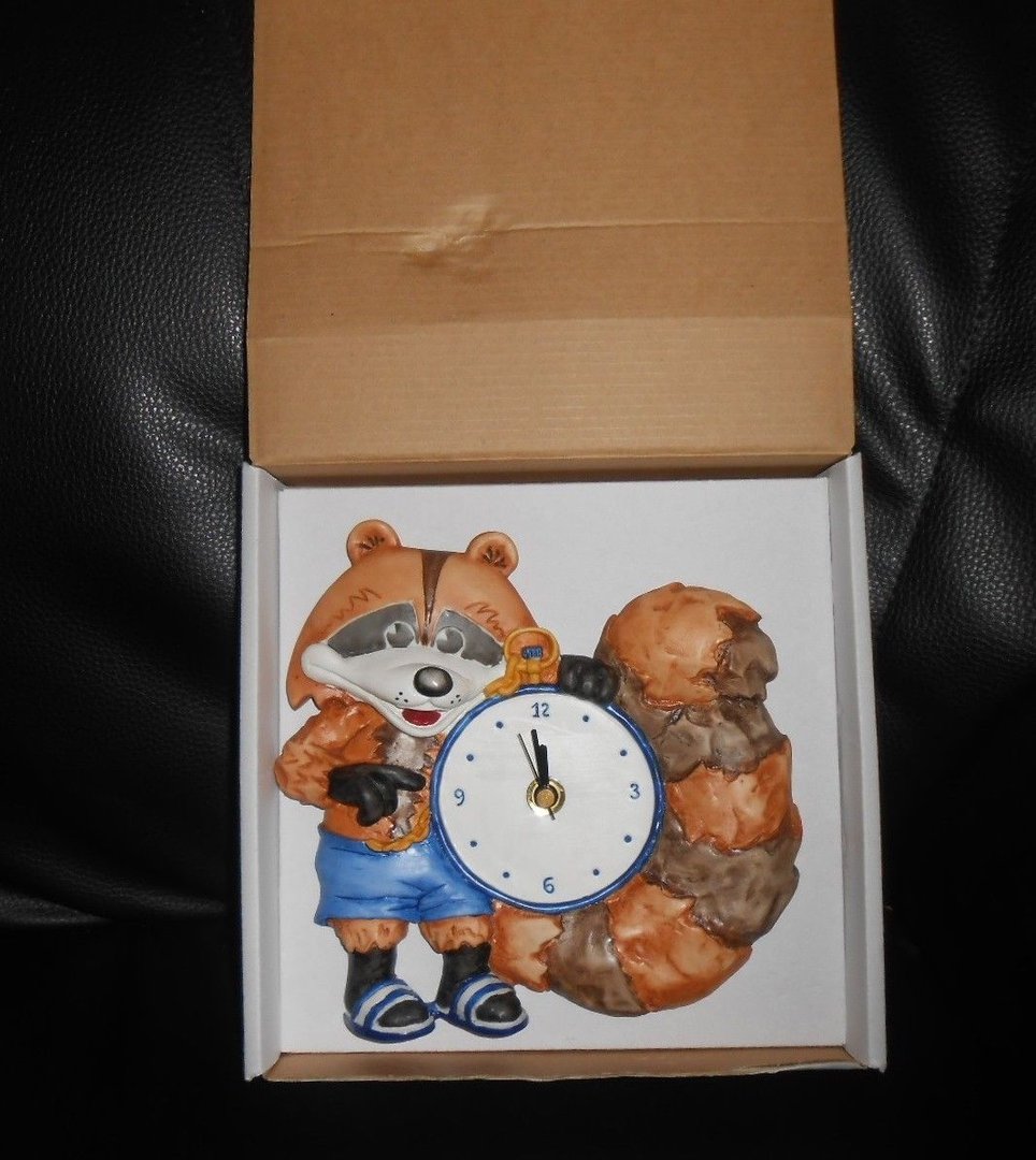 Villeroy & Boch Wanduhr / Uhr mit Waschbär - neu und in Originalverpackung Villeroy & Boch (7120870899849)