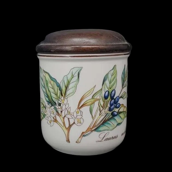 Villeroy & Boch Botanica: Haushaltsdose / Vorratsdose mit Holzdeckel - 8 cm Laurus nolilis Villeroy & Boch (7120853926025)