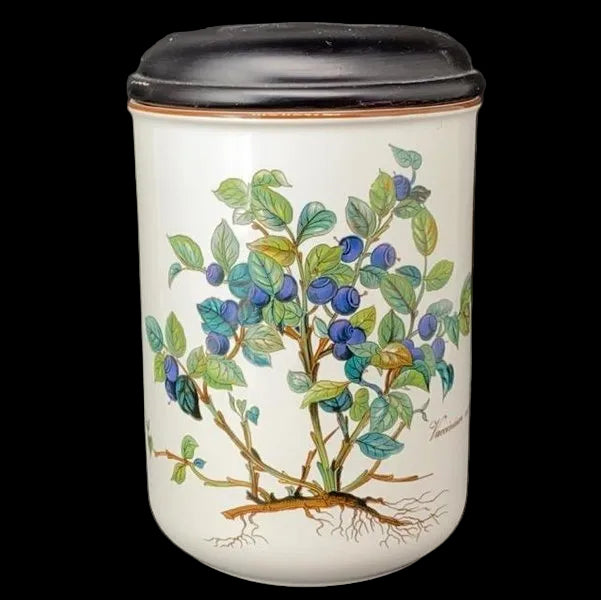 Villeroy & Boch Botanica: Haushaltsdose / Vorratsdose mit Holzdeckel - ca 17 cm Vaccinium myrtillus Villeroy & Boch (7121071898761)