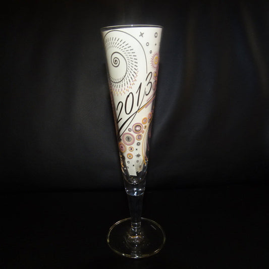 Ritzenhoff: Jahrgangs- Champusglas 2013 Michal Shalev mit Serviette - neu Ritzenhoff (7120891347081)