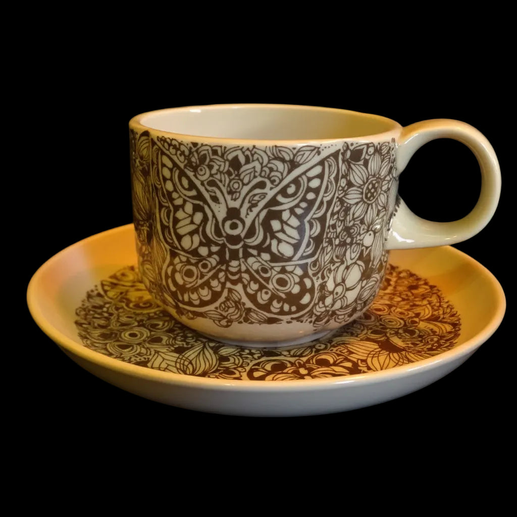Rosenthal "Form ohne Namen" Papillon / Schmetterling Kaffeetasse mit Unterteller Porzellanladen.online (7120805167241)