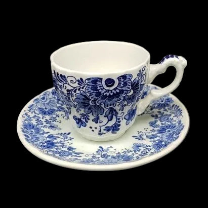 Boch Delfts: Kaffeetasse / Tasse mit Unterteller Villeroy & Boch (7120961470601)
