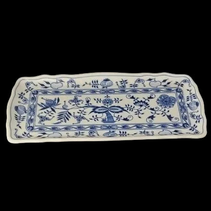 Dubi Eichwald Czechoslovakia Original Zwiebelmuster: Königskuchenplatte / Platte Dubi Eichwald Czechoslovakia (7120921788553)
