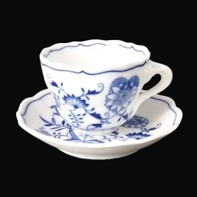 Dubi Eichwald Czechoslovakia Original Zwiebelmuster: Mokkatasse / Tasse mit Unterteller Dubi Eichwald Czechoslovakia (7120921657481)