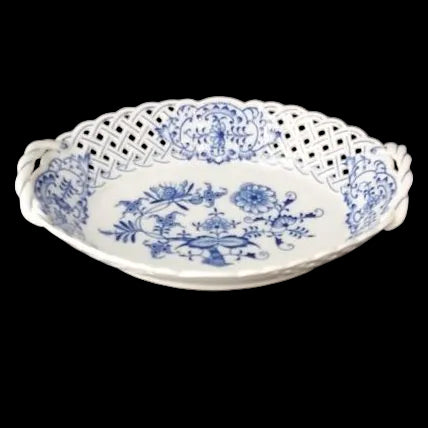 Dubi Eichwald Czechoslovakia Original Zwiebelmuster: Schälchen mit Durchbruch Dubi Eichwald Czechoslovakia (7120921919625)