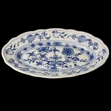 Dubi Eichwald Czechoslovakia Original Zwiebelmuster: Wurstplatte / Platte Dubi Eichwald Czechoslovakia (7120921952393)