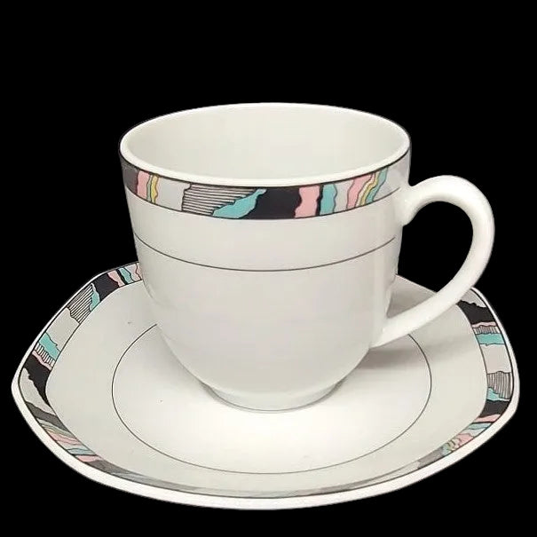 Eschenbach Manhattan: Kaffeetasse / Tasse mit Unterteller Porzellanladen.online (7152070983817)