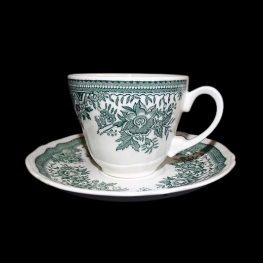Villeroy & Boch Fasan grün: Kaffeetasse / Tasse mit Unterteller Villeroy & Boch (7120781934729)