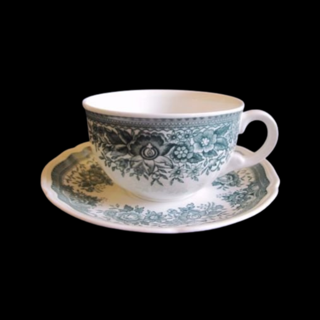 Villeroy & Boch Fasan grün: Teetasse / Tasse mit Unterteller Villeroy & Boch (7120712663177)