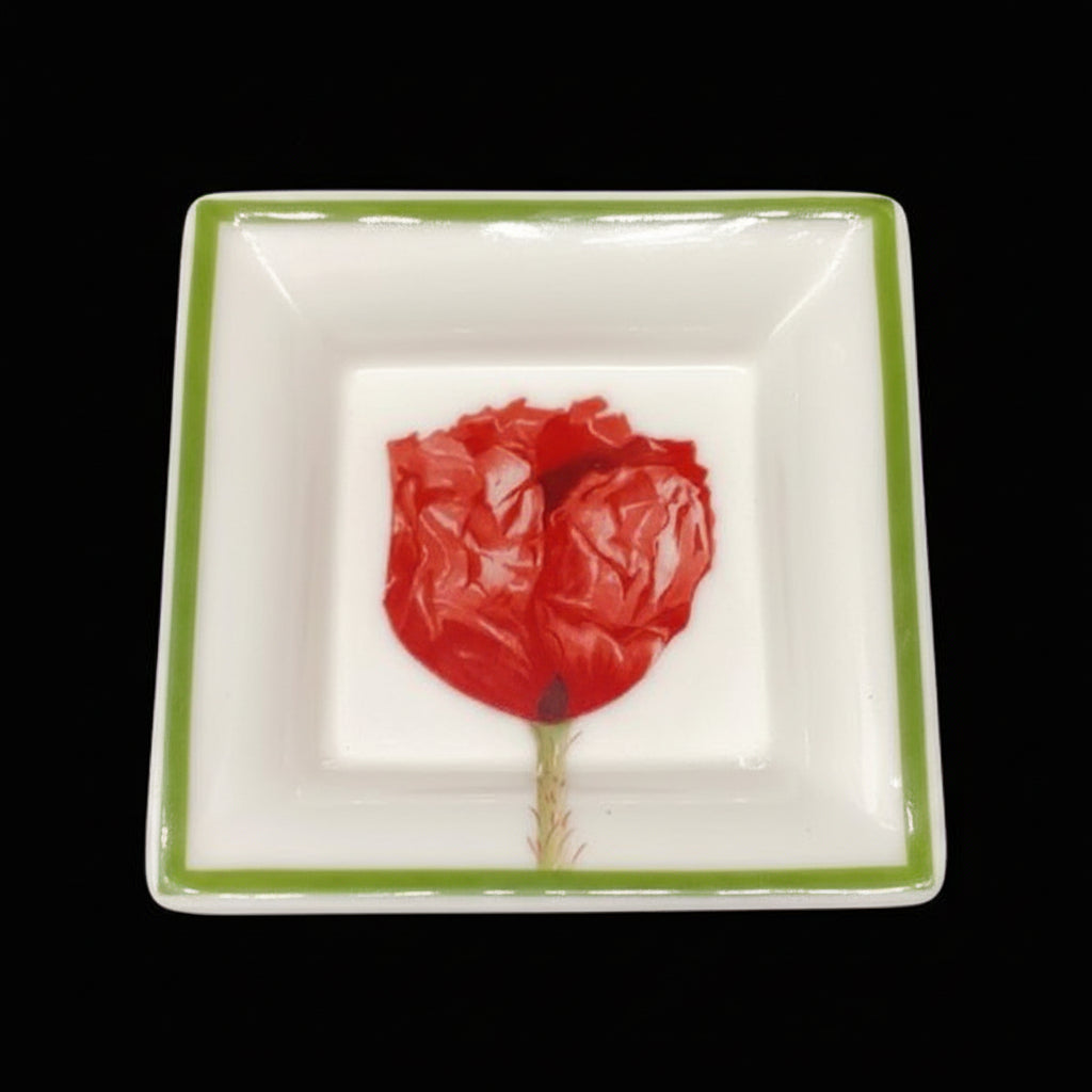 Villeroy & Boch Flora: Schale, quadratisch, Coquelicot - ca 9,5 cm Villeroy & Boch (7121062658185)